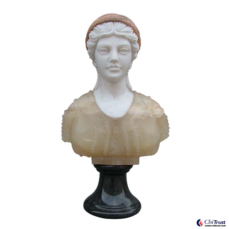 Marble bust statue